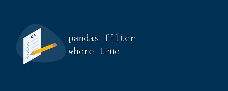 pandas filter where true