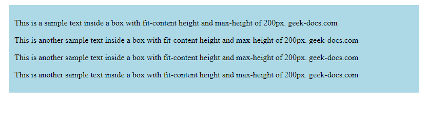 CSS height fit-content