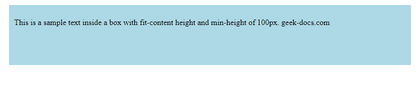 CSS height fit-content