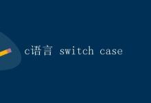 C语言中的switch case|极客教程