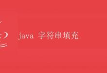 Java字符串填充|极客教程