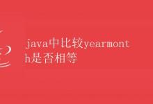 Java中比较YearMonth是否相等|极客教程