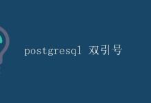 PostgreSQL 双引号|极客教程