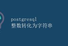 PostgreSQL整数转化为字符串|极客教程