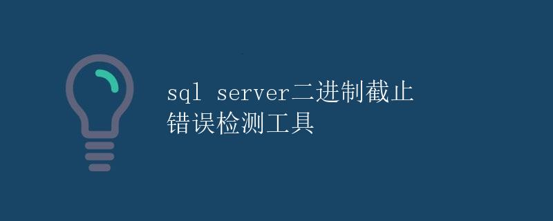 SQL Server二进制截止错误检测工具