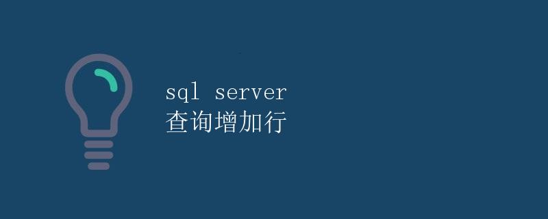 SQL Server查询增加行