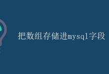 把数组存储进MySQL字段|极客教程