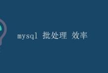 MySQL 批处理效率|极客教程