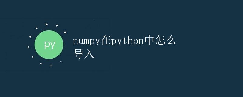 numpy在Python中的导入