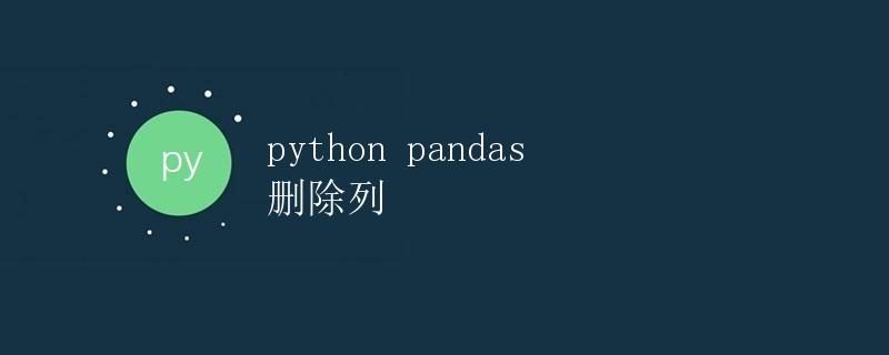 Python Pandas 删除列