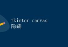 tkinter canvas 隐藏|极客教程