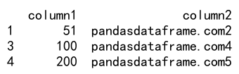 pandas dataframe 根据列值进行过滤