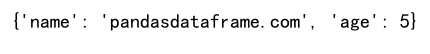 pandas dataframe from dict