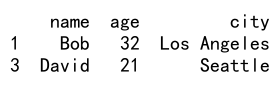 pandas dataframe loc iloc函数的使用方法