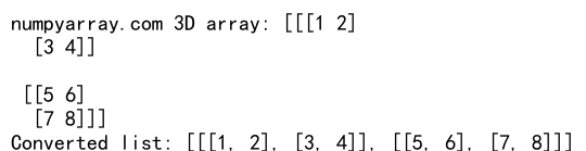 将 NumPy 数组转换为列表