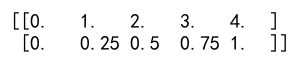 Numpy Arange 2D