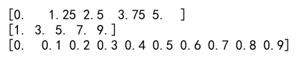 numpy arange vs linspace