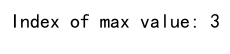 Numpy Argmax