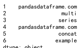 pandas concat series