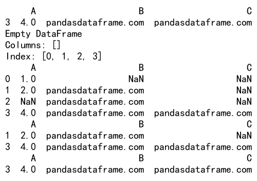 Pandas中的dropna函数详解