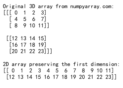 NumPy数组降维：从3D到2D的高效转换技巧