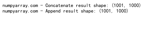 NumPy中concatenate和append的对比与应用