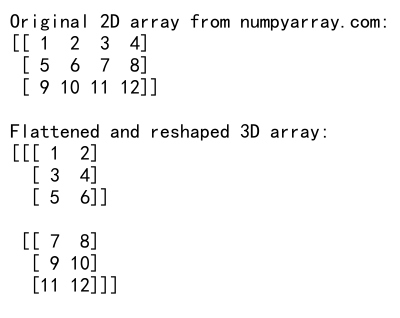 NumPy中如何将2D数组重塑为3D数组：reshape函数详解