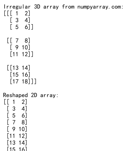 NumPy中如何将3D数组重塑为2D数组：reshape函数详解