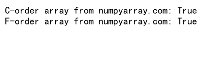 NumPy中reshape函数的order参数详解及应用