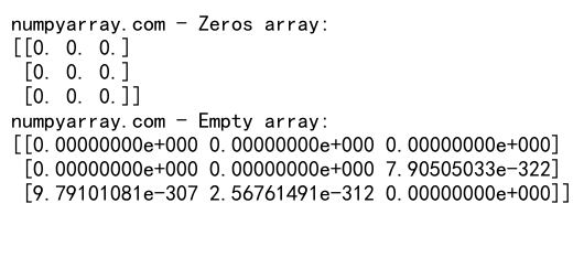 NumPy中zeros函数创建全零数组的详细指南