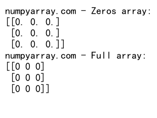 NumPy中zeros函数创建全零数组的详细指南