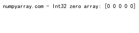 NumPy zeros函数：创建指定数据类型的零数组