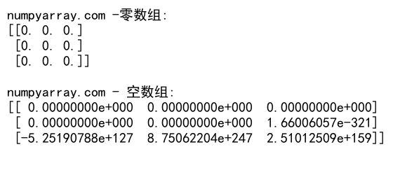 NumPy中zeros函数创建零矩阵的详细指南