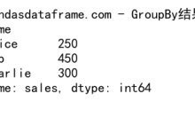 Pandas GroupBy 和 Count Distinct 操作详解|极客教程