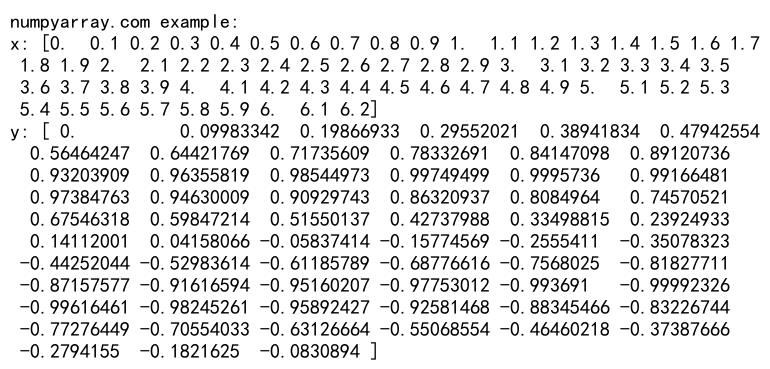 NumPy arange函数：创建包含终点的等差数列