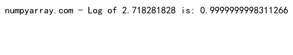 Python中NumPy的log()函数：高效数学计算的利器|极客教程