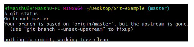 Git status 命令